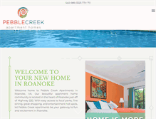 Tablet Screenshot of pebblecreekliving.com
